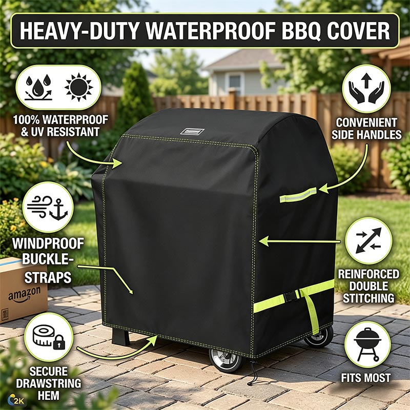 Commercial Kitchen Vent Hood - 420D Outdoor-Grillabdeckung, Schutzhülle für Marine-Grillöfen für