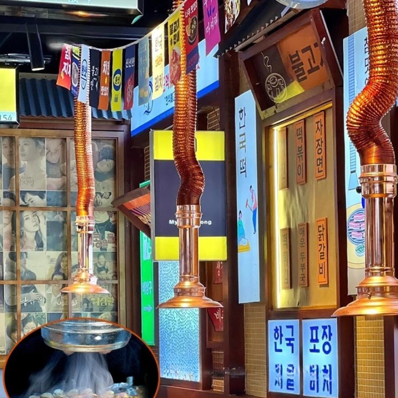 Commercial Kitchen Ventilation System - ‌ Koreanisches Grill-Auspuffrohr – robuster einziehbarer