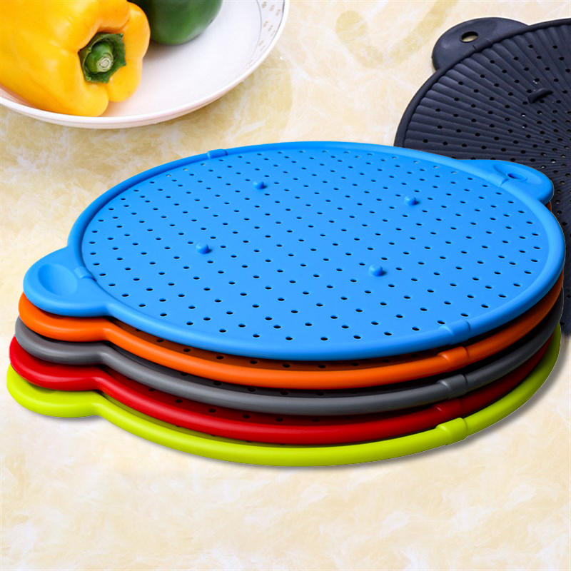 Commercial Kitchen Oil Filter - Silikon-Öl- und Spritzschutz-Topfdeckelpolster, Dampfgarer-Pad, Wärmeisolierender Filterschirm,