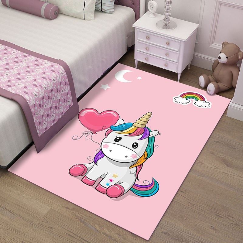 Commercial Kitchen Floor - Rosa Cartoon Einhorn Muster Teppich Mädchen