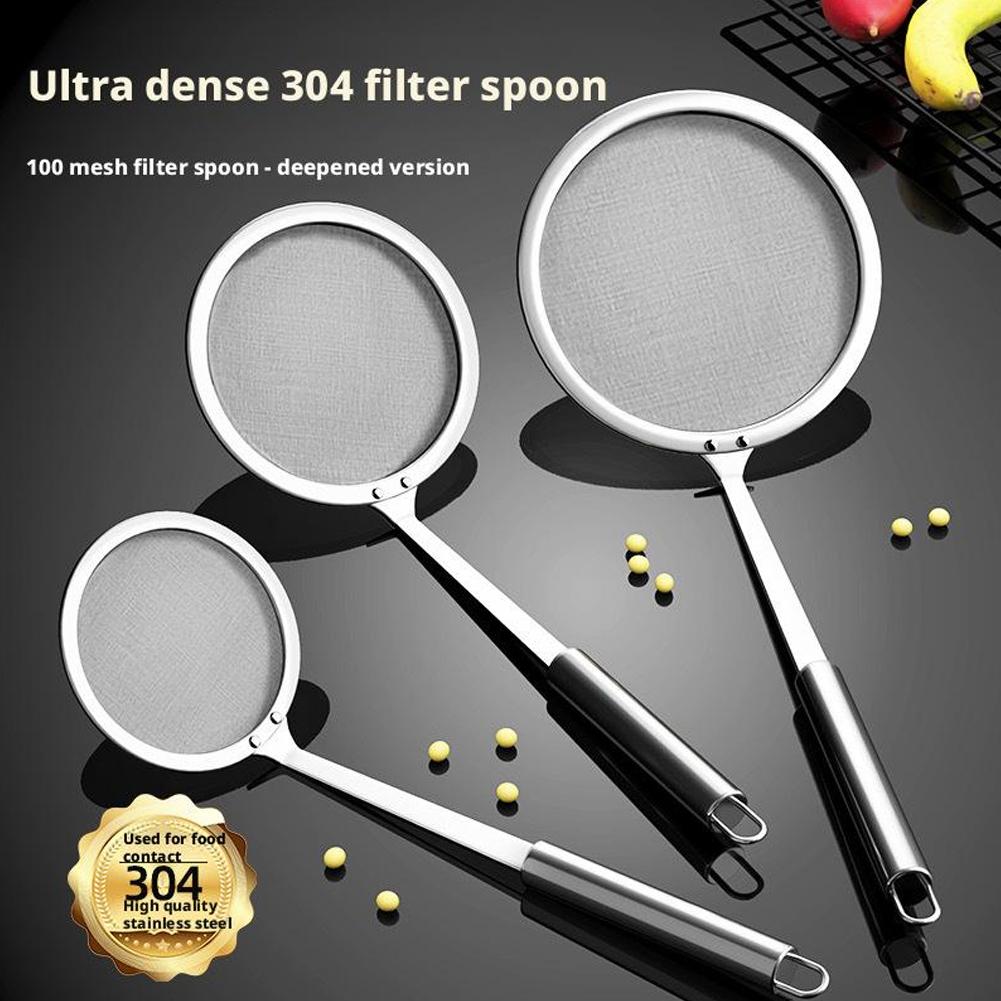 Commercial Kitchen Oil Filter - Edelstahl 304 Feinmaschiger Schaumlöffel 100 Mesh