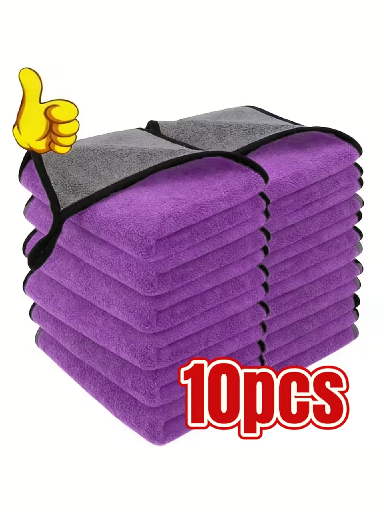 Commercial Kitchen Towels - 10er-Pack Doppelseitige Korallenvelours Mikrofaser-Reinigungstücher | Hochabsorbierendes