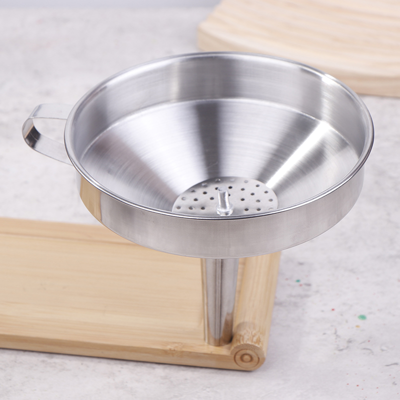 Commercial Kitchen Oil Filter - 10/12/14 cm 304 verdickter Edelstahltrichter mit