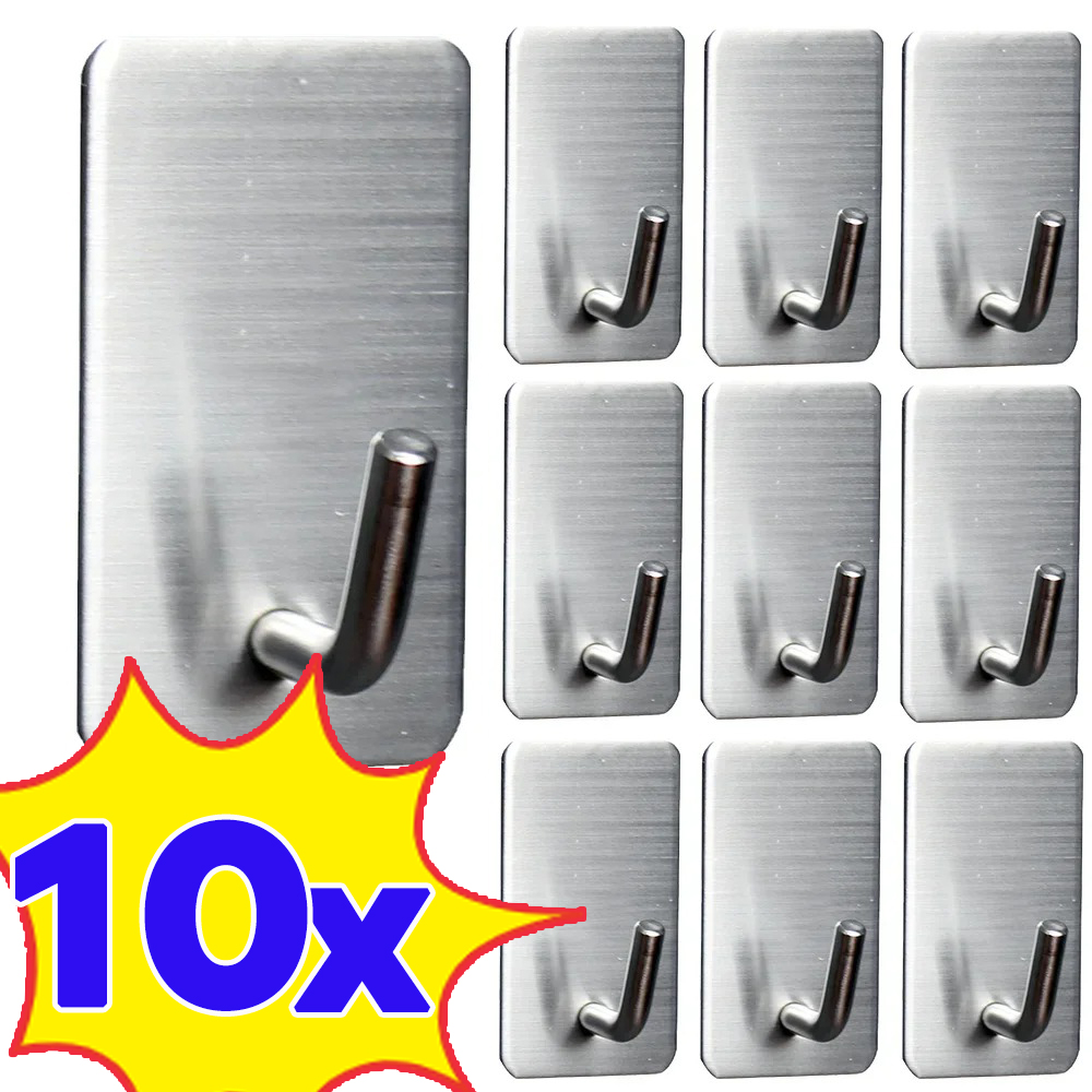 Commercial Kitchen Wall Shelves - 1-10Pcs Selbst Klebe Haken Edelstahl Schwere