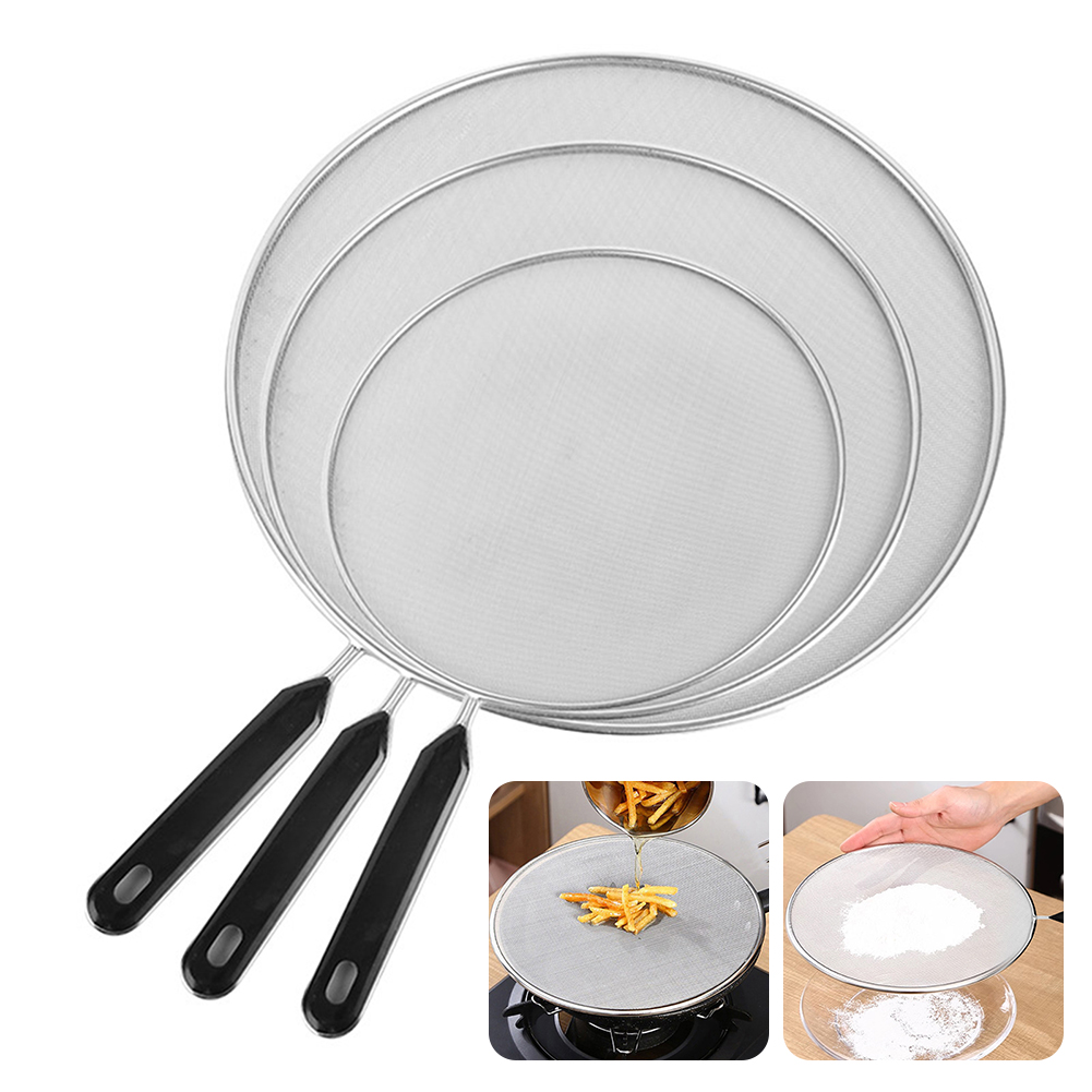 Commercial Kitchen Oil Filter - 19–33 cm Edelstahl-Ölspritzschutz, Bratpfannen-Netzschutz, Küchen- und