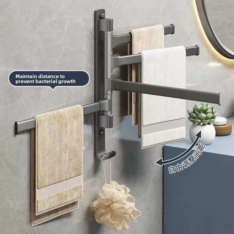 Commercial Kitchen Wall Shelves - Drehbarer Handtuchhalter für Badezimmer, drehbare Handtuchstangen