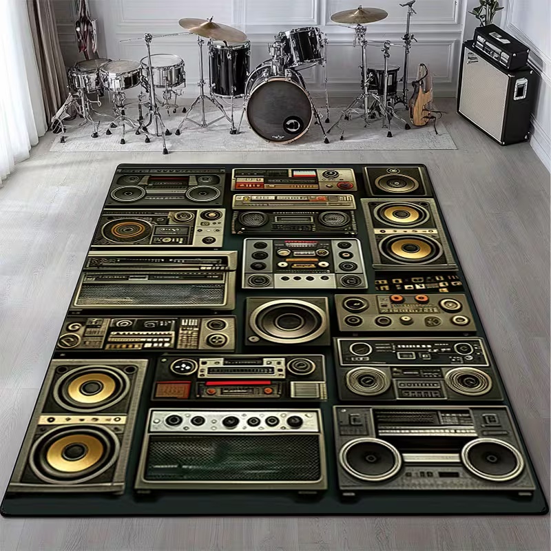 Commercial Kitchen Floor - Klassische Musik Vintage Schallplatte Teppich Teppiche
