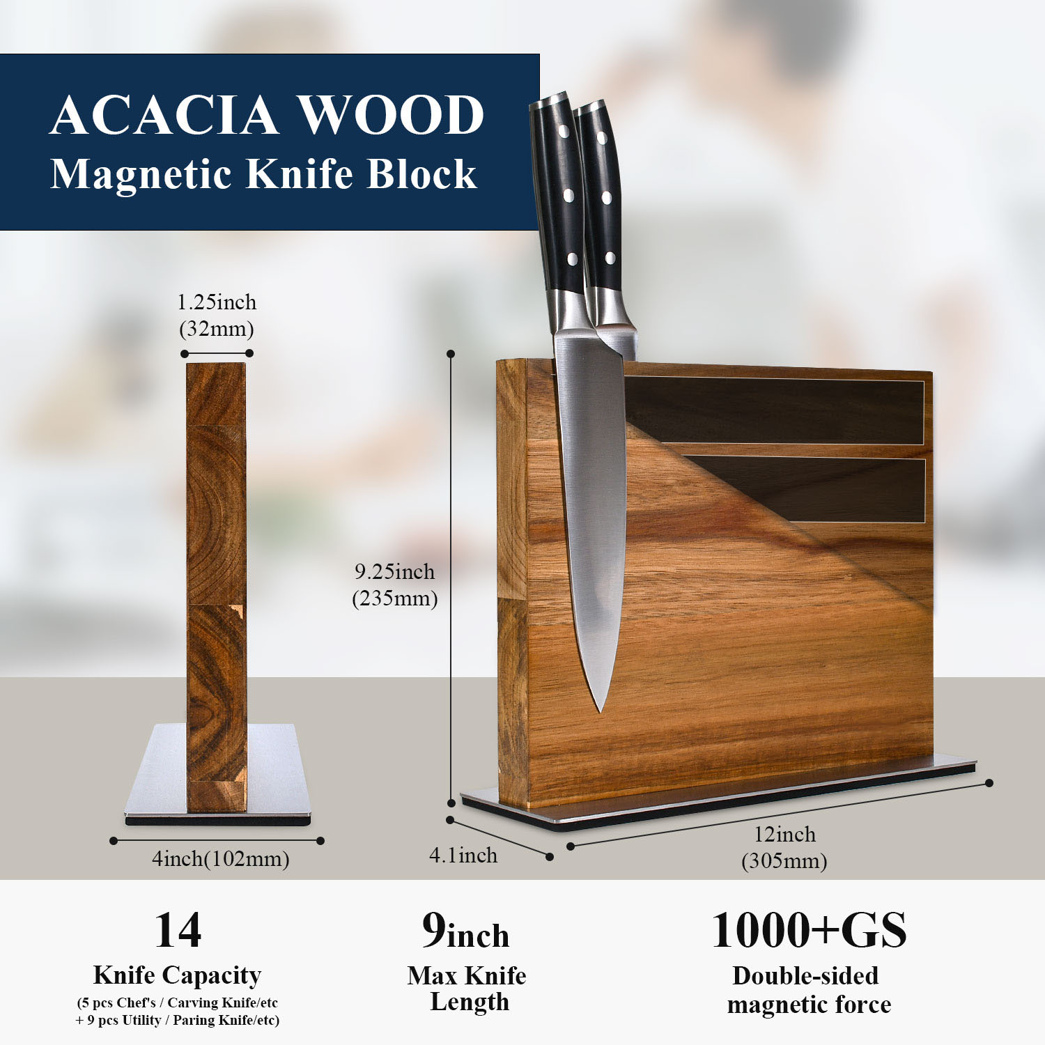 Hochwertiger magnetischer Mess – Commercial Kitchen Knife Holder Bewertung und Preis