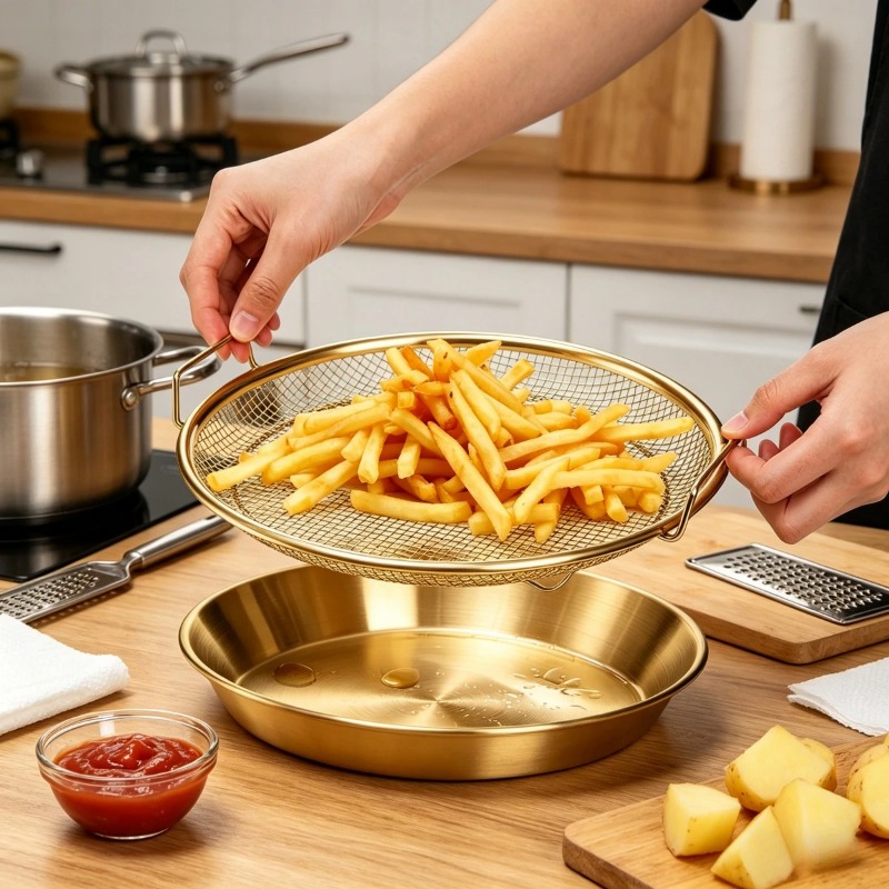 Goldfarbener, robuster Frittie – Commercial Kitchen Oil Filter Bewertung und Preis