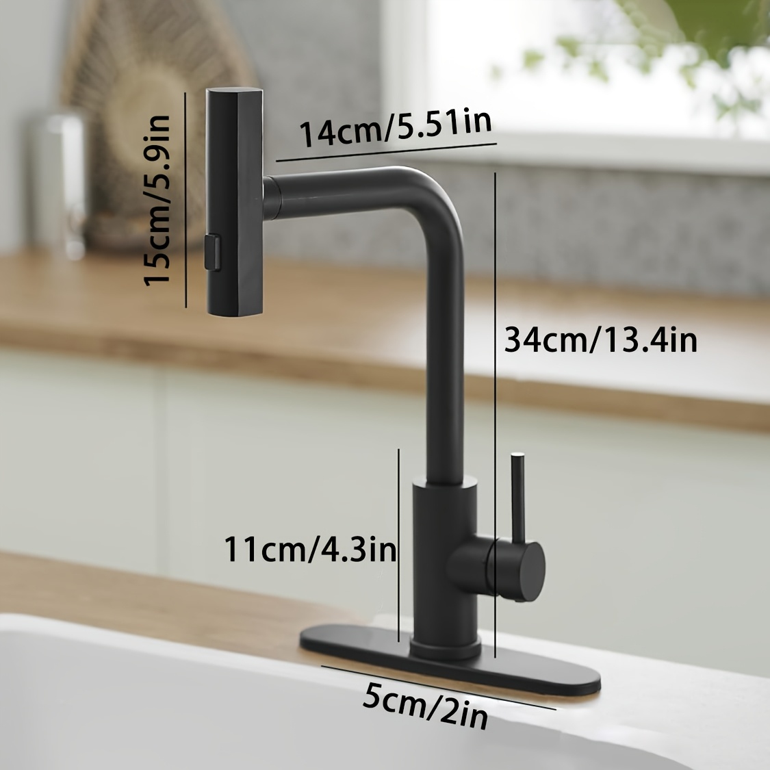 1-teiliger schwarzer Küchenarm – Commercial Kitchen Faucets Bewertung und Preis